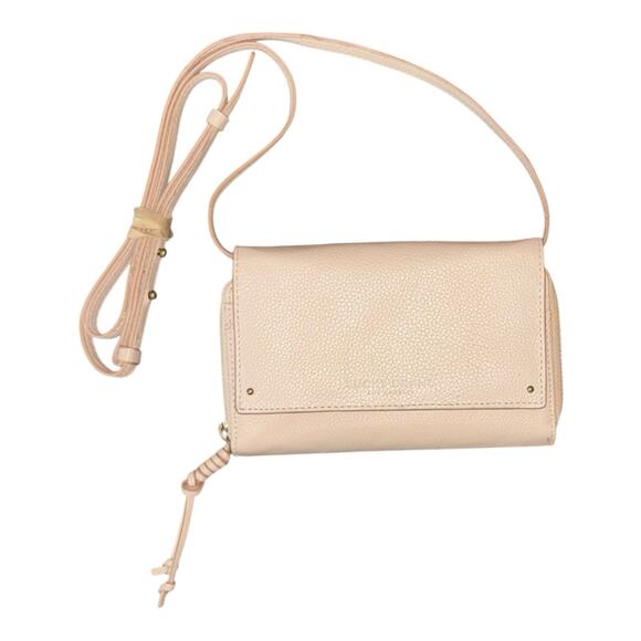 Lucky Brand Aila Convertible Leather Crossbody Wallet Organizer Pink Blush - Picture 1 of 11